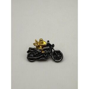 Cupid Motorcycle Brooch, Angel Biker Pin